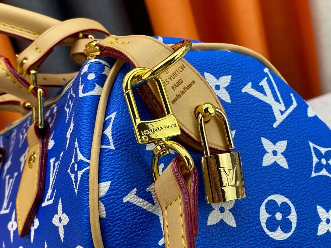 Louis Vuitton LV2024 Speedy 25 M24424 Blue Louis Vuitton LV2024 Speedy 25 M24424 Blue