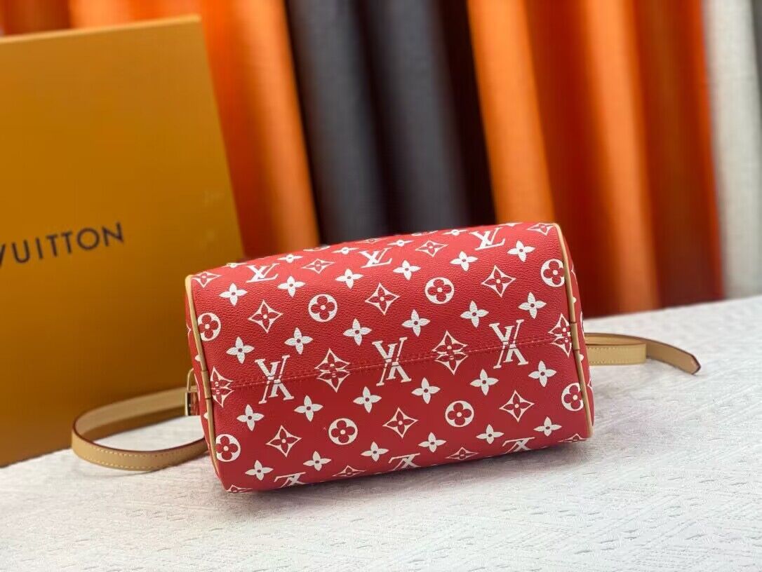 Louis Vuitton LV2024 Speedy 25 M24424 Red Louis Vuitton LV2024 Speedy 25 M24424 Red