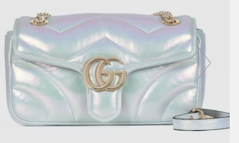 Gucci GG MARMONT SMALL SHOULDER BAG 443497 Blue iridescent Gucci GG MARMONT SMALL SHOULDER BAG 443497 Blue iridescent