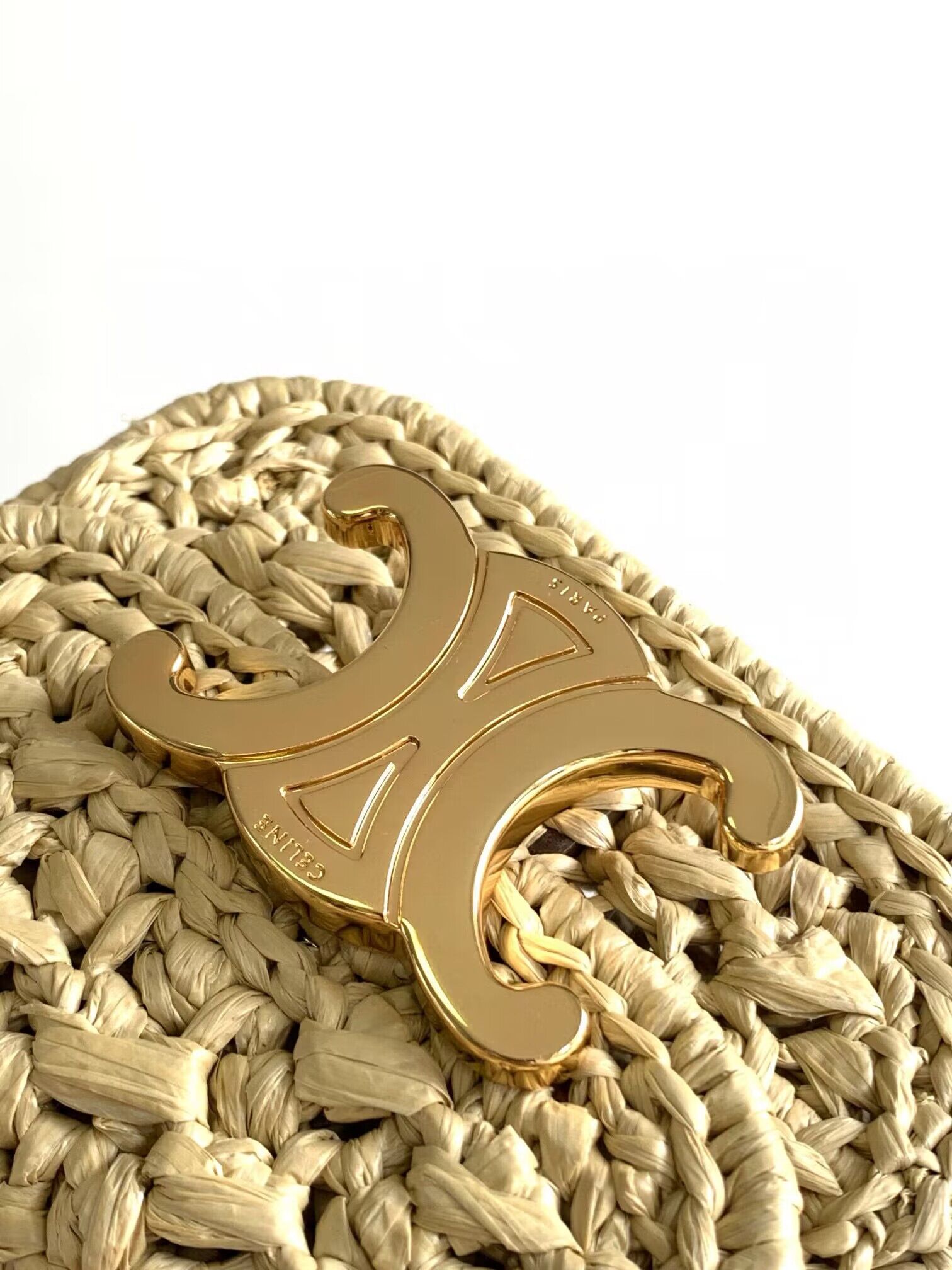 CELINE Mini Chain Claude IN Raffia Plein Soleil Bag 10513 CELINE Mini Chain Claude IN Raffia Plein Soleil Bag 10513