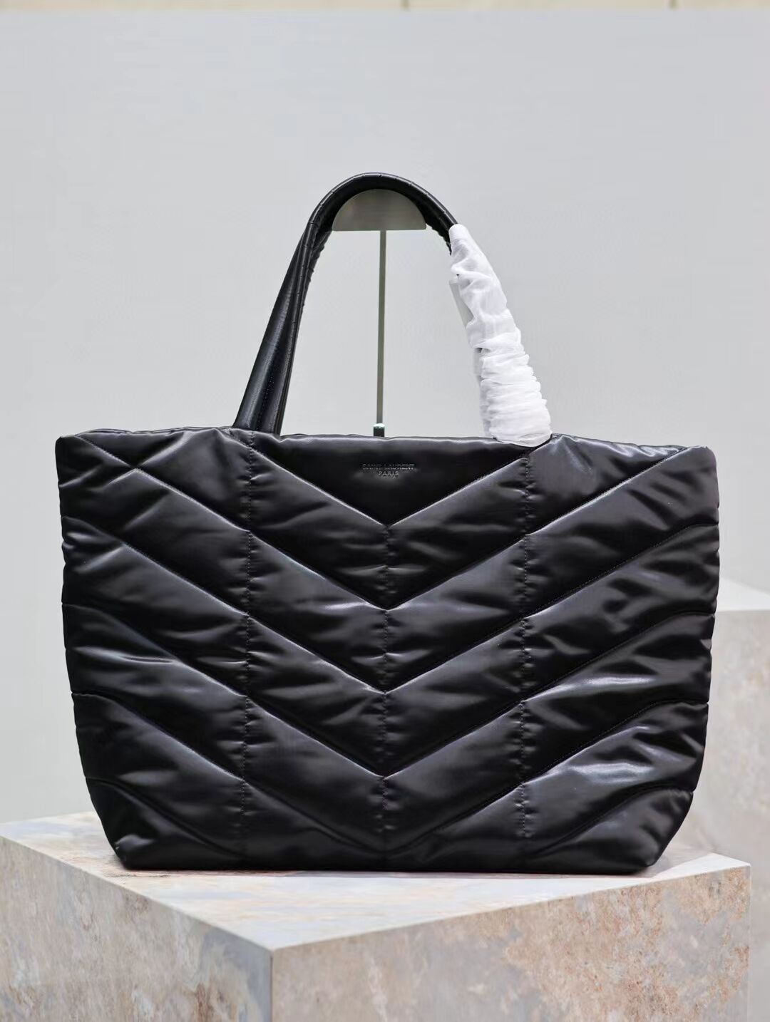 SAINT LAURENT TOTE IN silk cloth Y577729B BLACK SAINT LAURENT TOTE IN silk cloth Y577729B BLACK