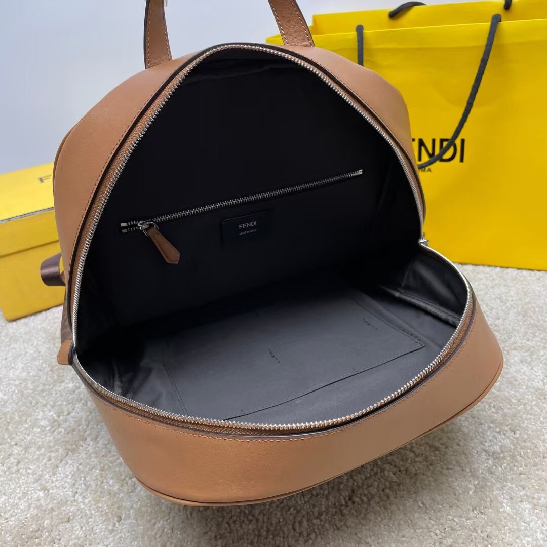 Fendi Chiodo Fendi Diagonal FF canvas backpack 7VZ076A Brown Fendi Chiodo Fendi Diagonal FF canvas backpack 7VZ076A Brown