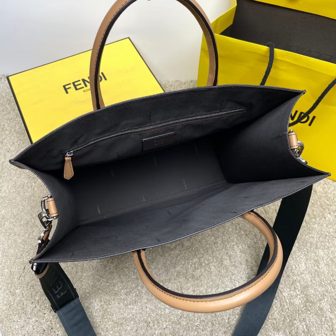 Fendi x FRGMT brown FF fabric bag Shopper F7678 brown Fendi x FRGMT brown FF fabric bag Shopper F7678 brown