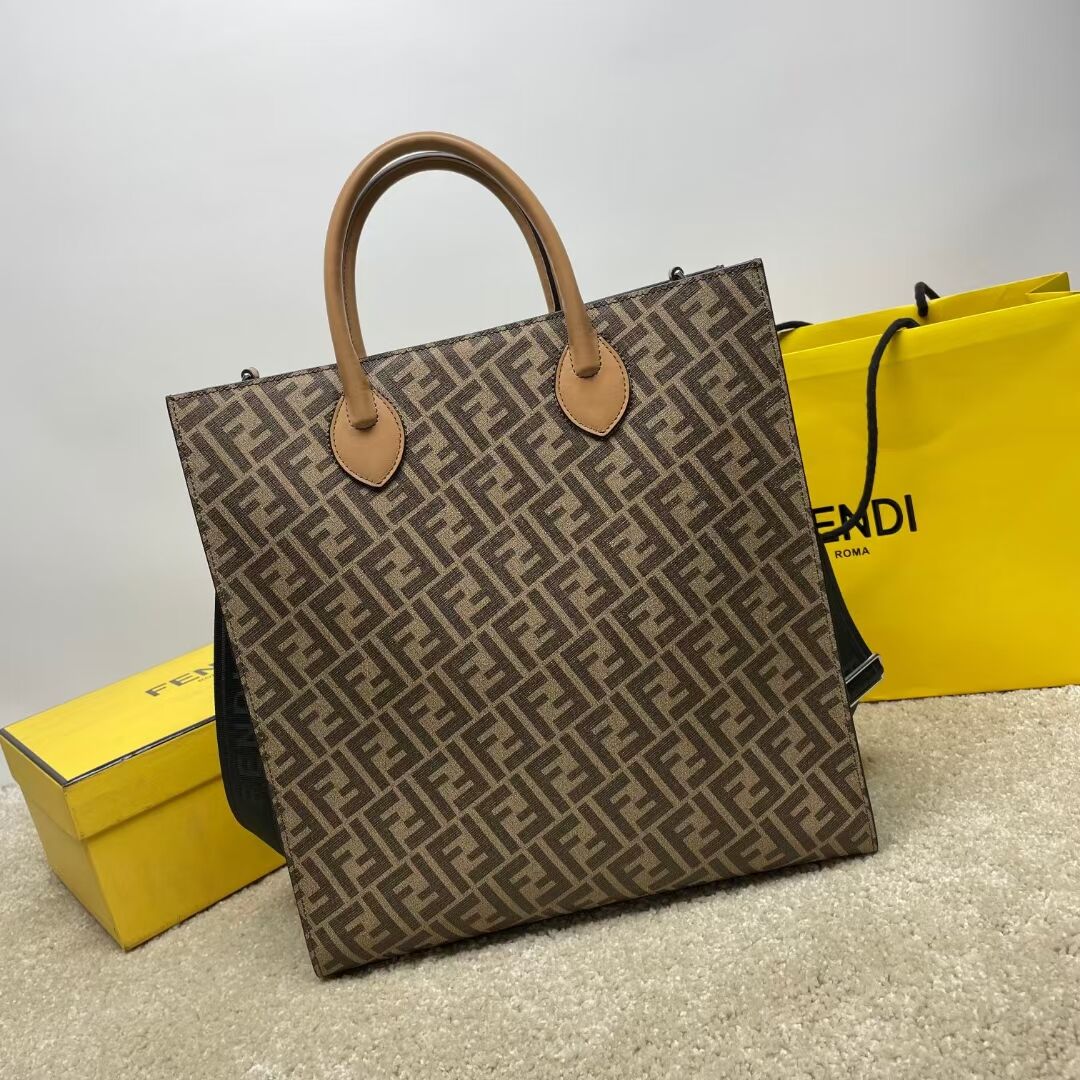 Fendi x FRGMT brown FF fabric bag Shopper F7678 brown Fendi x FRGMT brown FF fabric bag Shopper F7678 brown