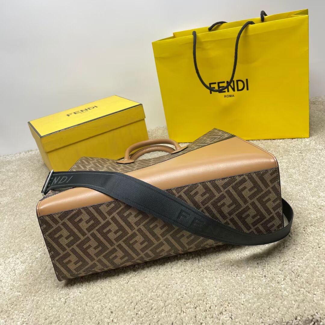 Fendi x FRGMT brown FF fabric bag Shopper F7678 brown Fendi x FRGMT brown FF fabric bag Shopper F7678 brown