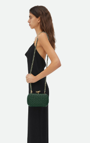 Bottega Veneta Knot With Chain 776662 Emerald Green Bottega Veneta Knot With Chain 776662 Emerald Green