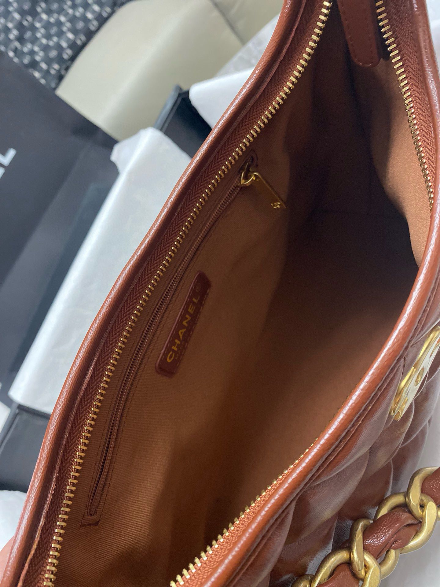 Chanel 24A Original Leather Hobo Bag AS4922 AS4923 Brown Chanel 24A Original Leather Hobo Bag AS4922 AS4923 Brown