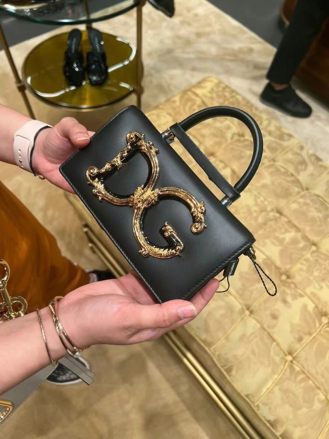 Dolce & Gabbana leather Shoulder Bag G6504 black Dolce & Gabbana leather Shoulder Bag G6504 black