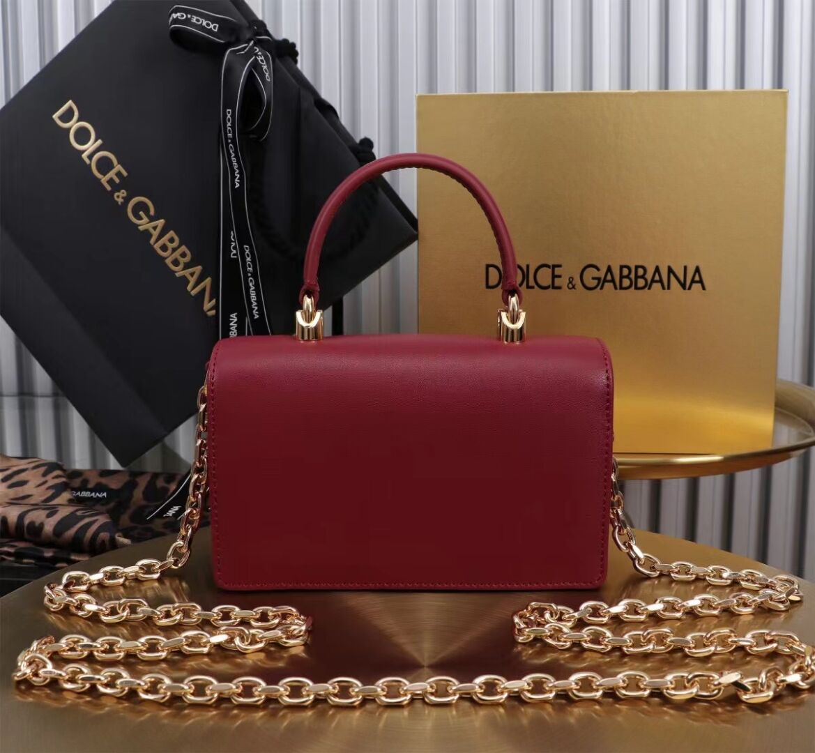 Dolce & Gabbana leather Shoulder Bag G6504 red Dolce & Gabbana leather Shoulder Bag G6504 red