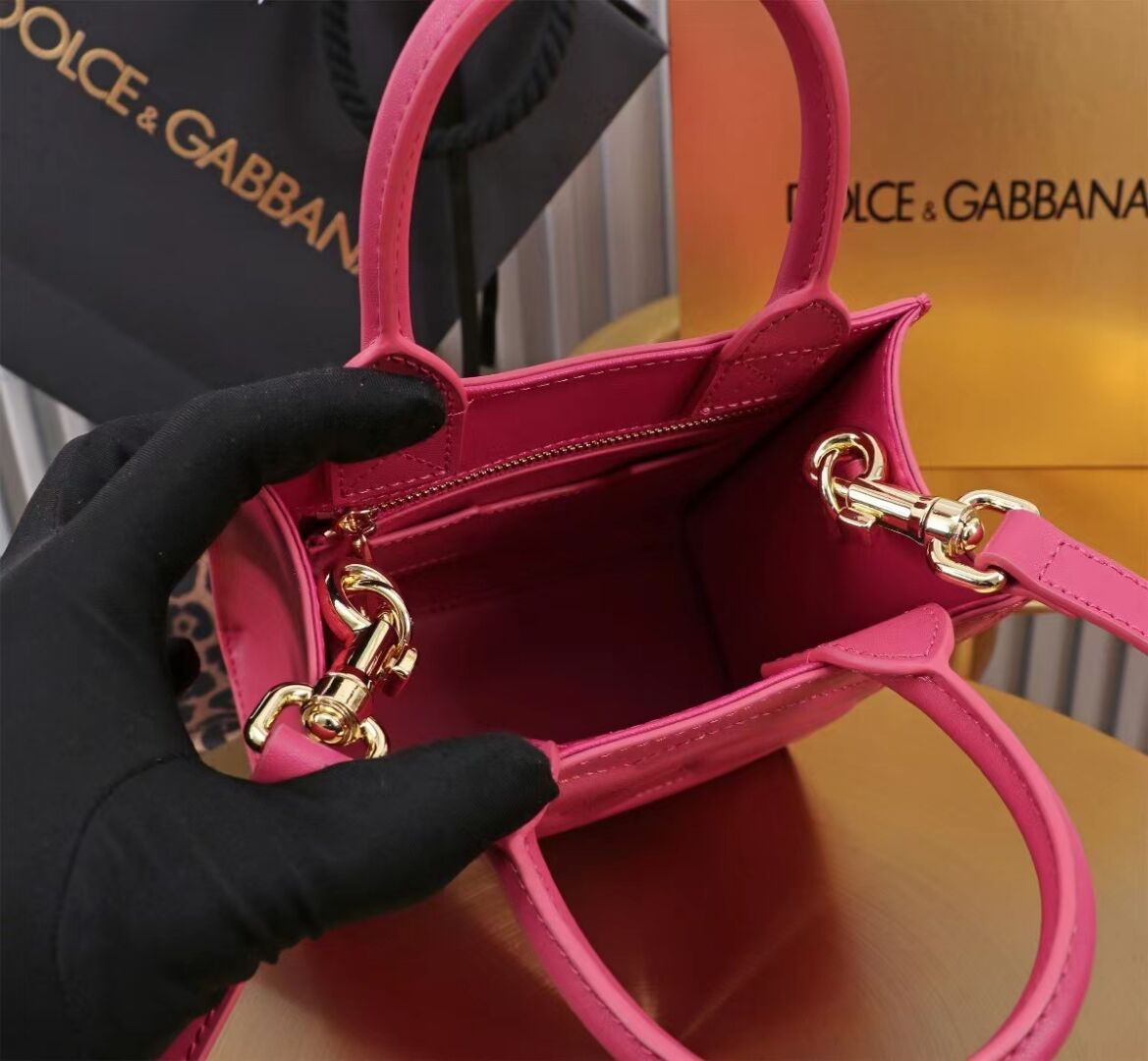 Dolce & Gabbana leather Shoulder Bag G6507 rose Dolce & Gabbana leather Shoulder Bag G6507 rose
