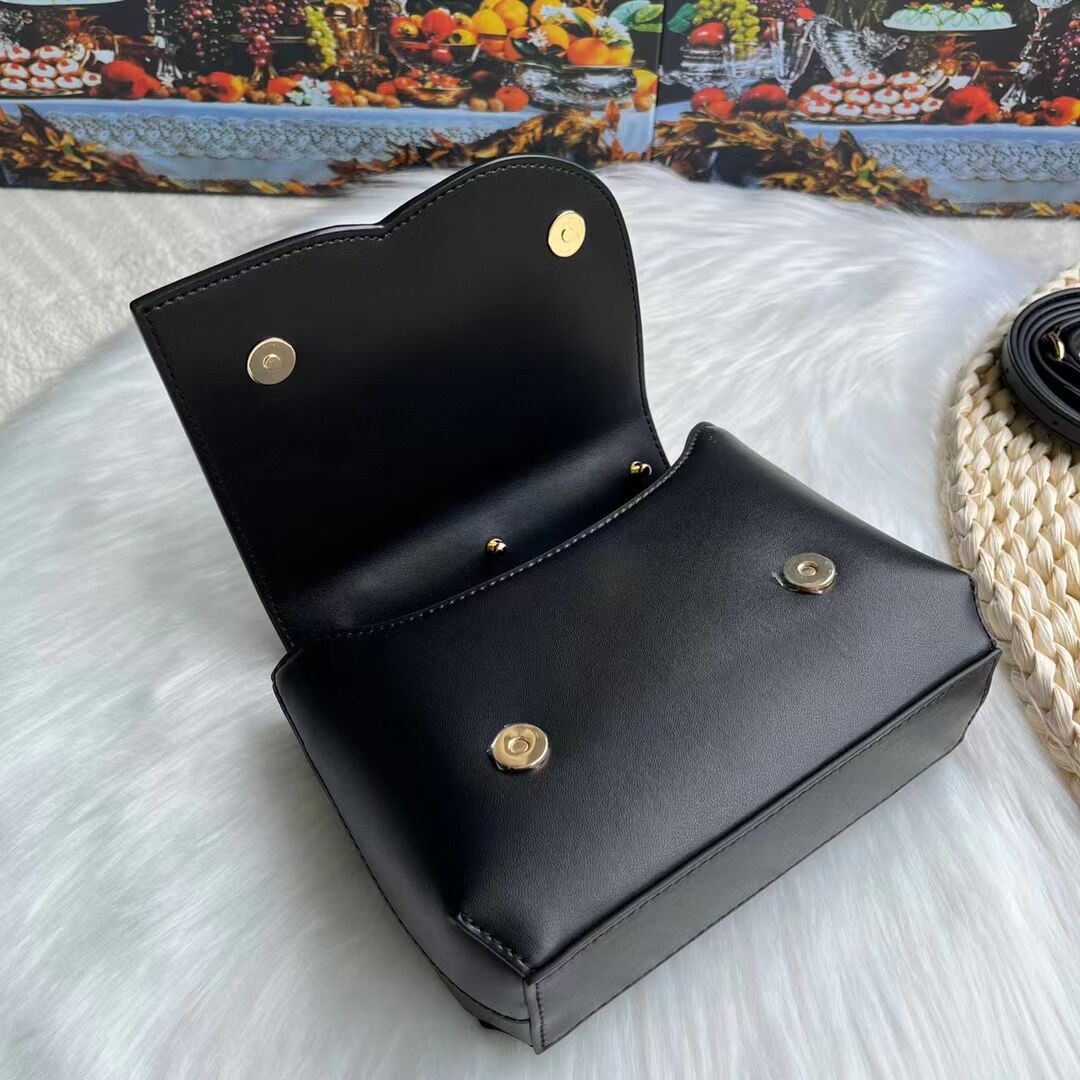 Dolce & Gabbana leather bag G6002 black Dolce & Gabbana leather bag G6002 black