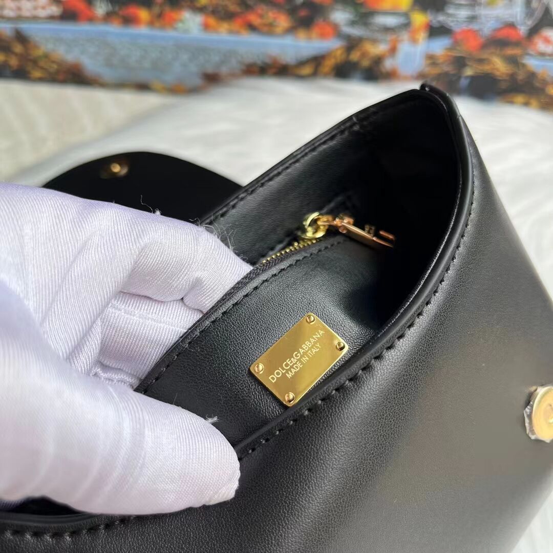 Dolce & Gabbana leather bag G6002 black Dolce & Gabbana leather bag G6002 black