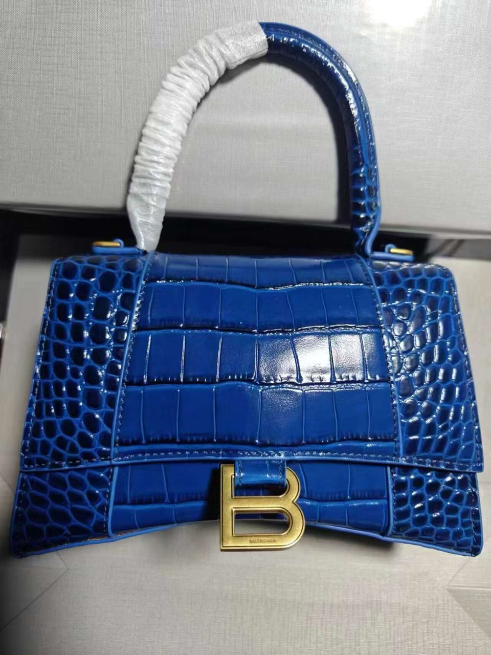 Balenciaga Hourglass XS Top Handle Bag 28331S blue Balenciaga Hourglass XS Top Handle Bag 28331S blue