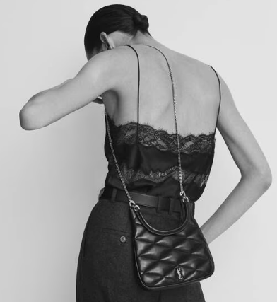 Saint Laurent SADE HOBO IN LAMBSKIN 793608 black Saint Laurent SADE HOBO IN LAMBSKIN 793608 black