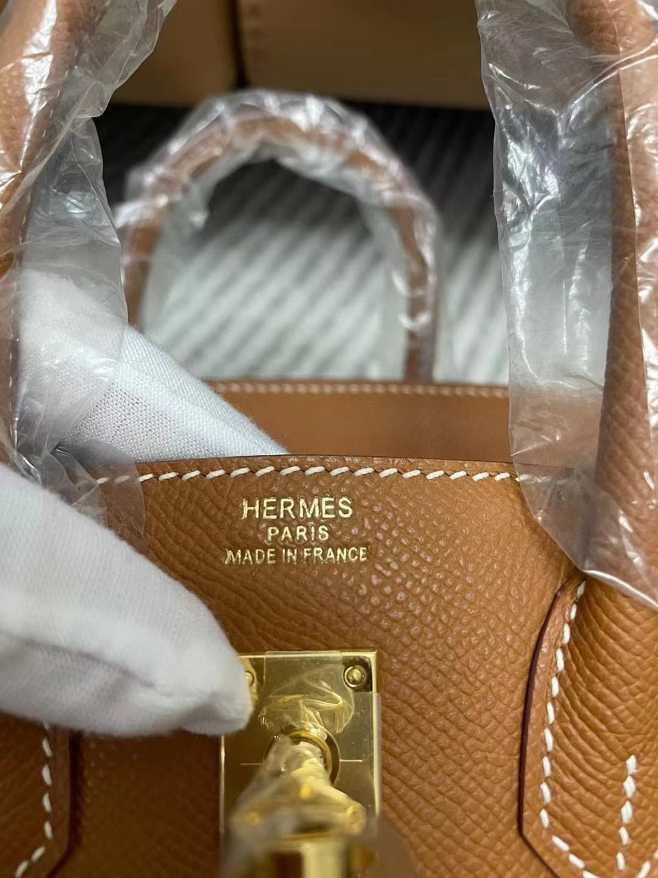 Hermes Birkin Original Epsom Leather Retourne 35CM Bag BK35 Brown Gold-Tone Hermes Birkin Original Epsom Leather Retourne 35CM Bag BK35 Brown Gold-Tone