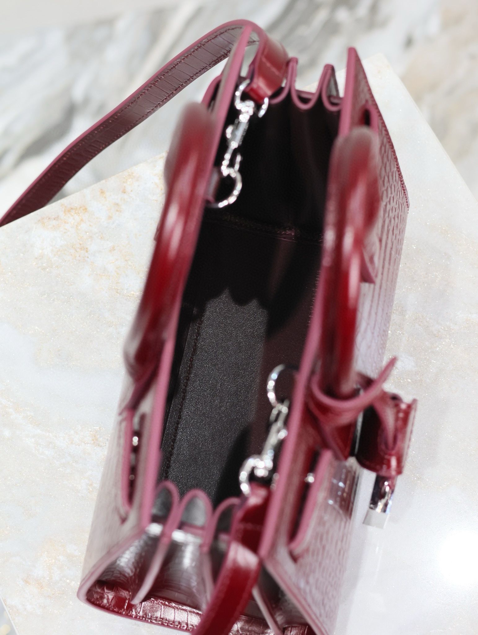 Yves Saint Laurent Classic Sac De Jour Nano Bag Y1821 Wine Yves Saint Laurent Classic Sac De Jour Nano Bag Y1821 Wine