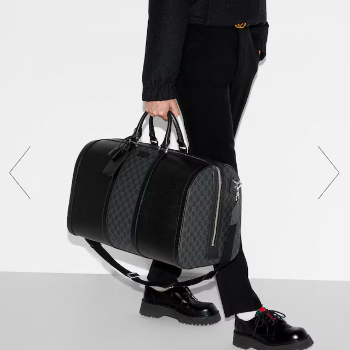 Gucci Original Leather GG Supreme Travel Bag 795457 Black Gucci Original Leather GG Supreme Travel Bag 795457 Black