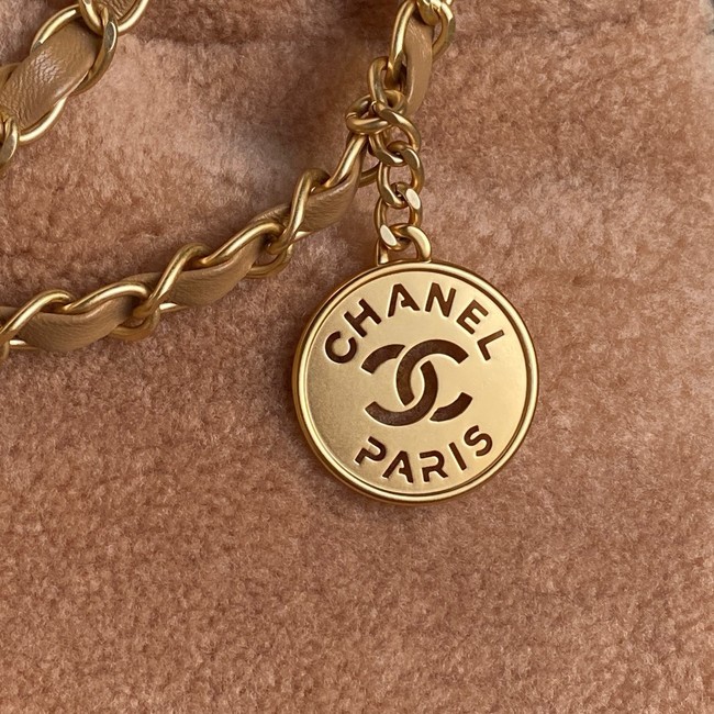 CHANEL 22 HANDBAG wool AS3261 Brown