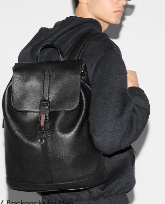 GUCCI LARGE BACKPACK WITH WEB 816750 black GUCCI LARGE BACKPACK WITH WEB 816750 black