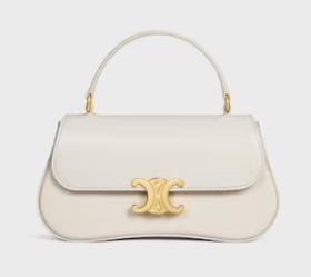 CELINE TEEN CELINE LOLA IN SHINY CALFSKIN 119533 WHITE COTTON CELINE TEEN CELINE LOLA IN SHINY CALFSKIN 119533 WHITE COTTON