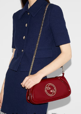 GUCCI BLONDIE SMALL SHOULDER BAG 814952 Rosso Ancora red GUCCI BLONDIE SMALL SHOULDER BAG 814952 Rosso Ancora red