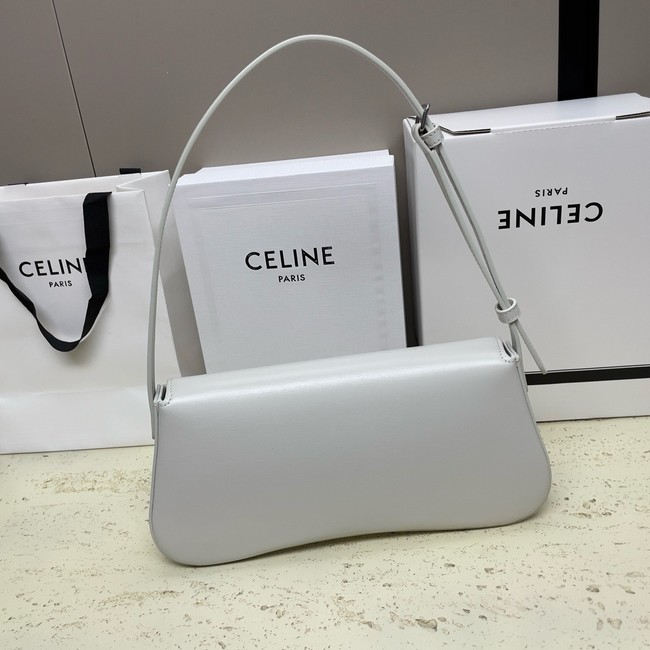 Celine MEDIUM CELINE LOLA BAG IN SHINY CALFSKIN 115533 WHITE