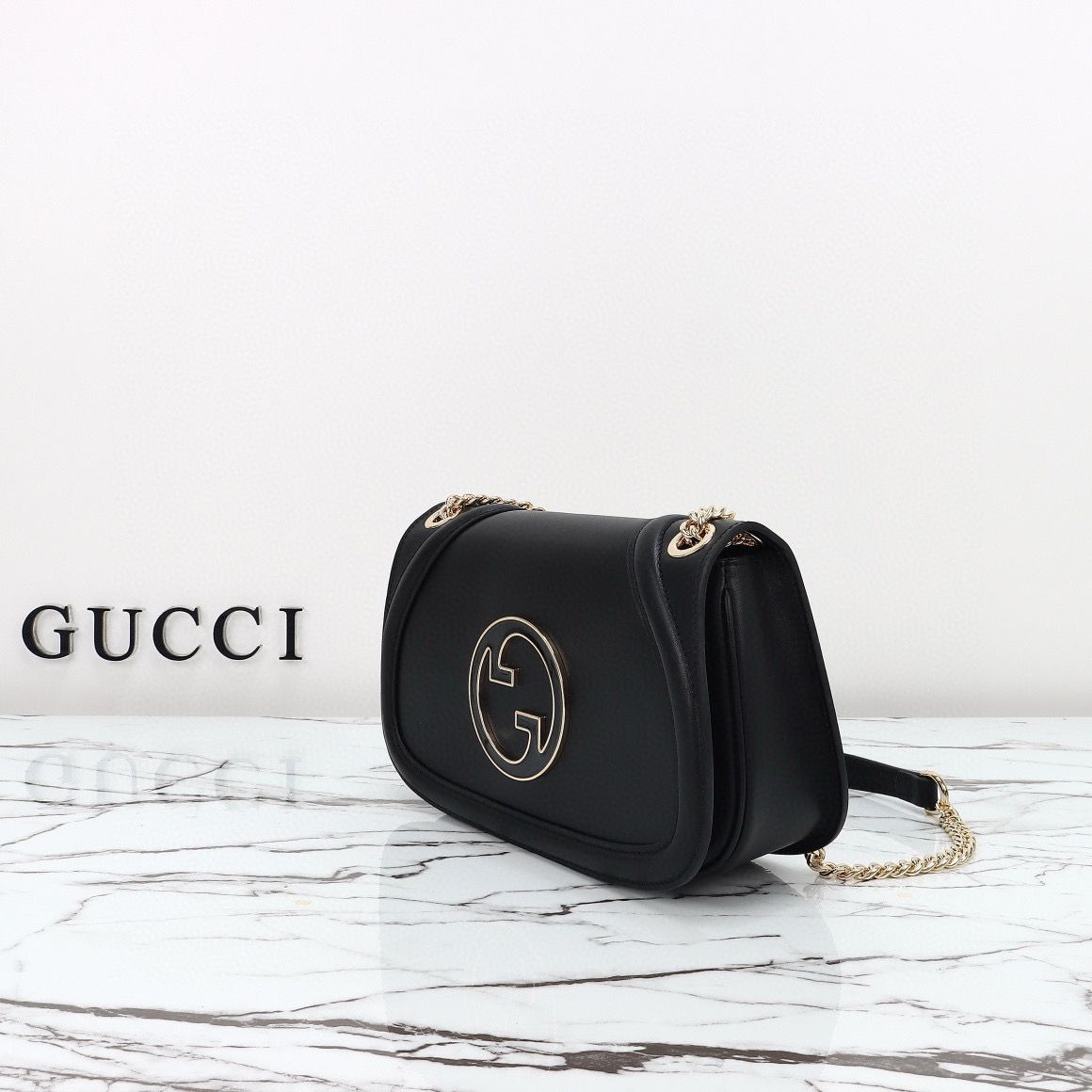 GUCCI BLONDIE SMALL SHOULDER Original Leather Bag 815715 black GUCCI BLONDIE SMALL SHOULDER Original Leather Bag 815715 black