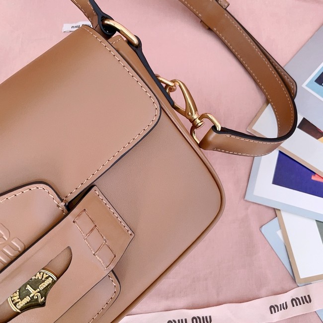 MIU MIU Leather Shoulder Bags 5BD270 Camel