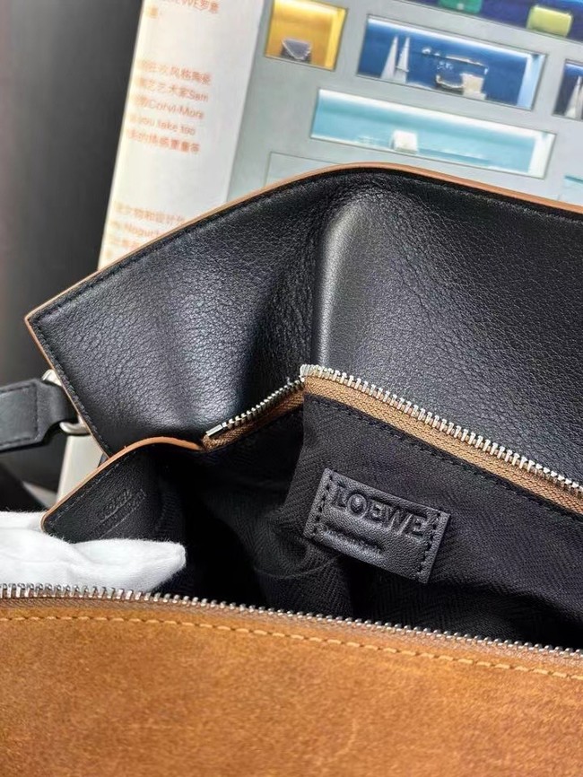 Loewe Large SUEDE Puzzle bag 231095 Tan