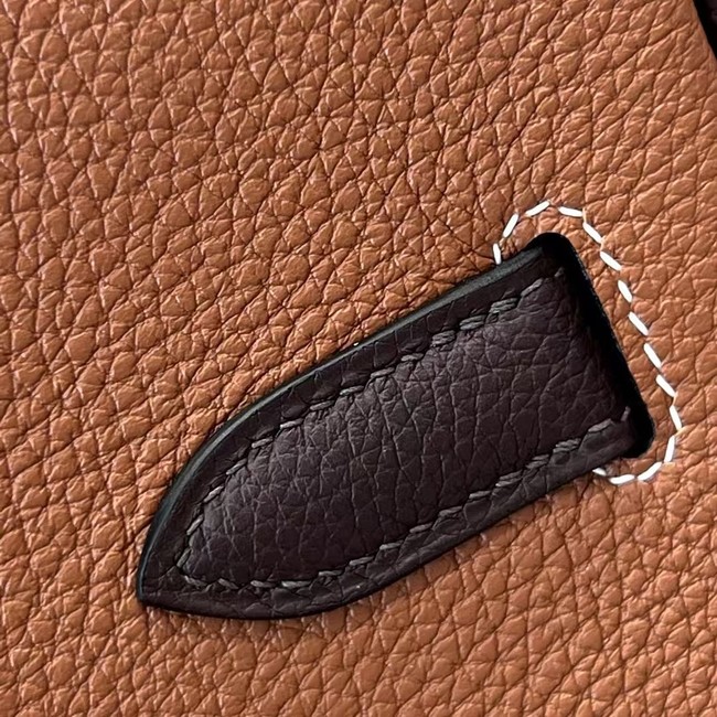 Hermes Birkin Tote Bag Original Togo Leather 6636 camel&coffce