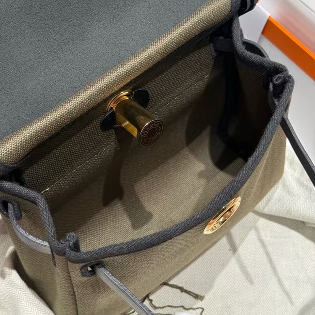 Hermes mini Herbag 20CM Original Canvas Leather & Calfskin 48888-3