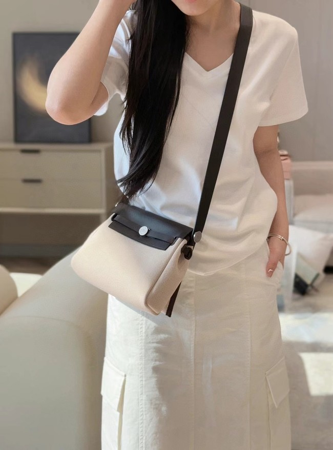 Hermes mini Herbag 20CM Original Canvas Leather & Calfskin 48888-5