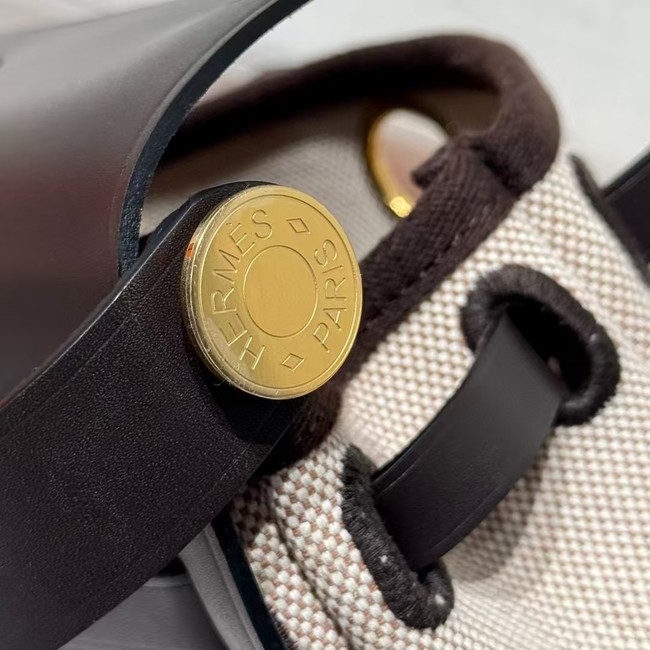 Hermes mini Herbag 20CM Original Canvas Leather & Calfskin 48888-6