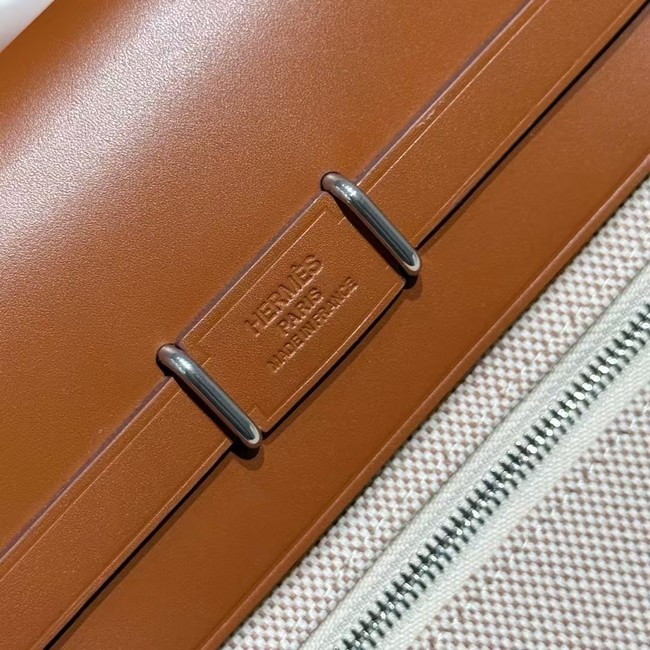 Hermes mini Herbag 20CM Original Canvas Leather & Calfskin 48888-7