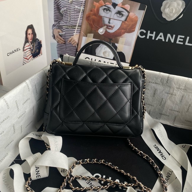 Chanel SMALL FLAP BAG WITH TOP HANDLE AS5111 black