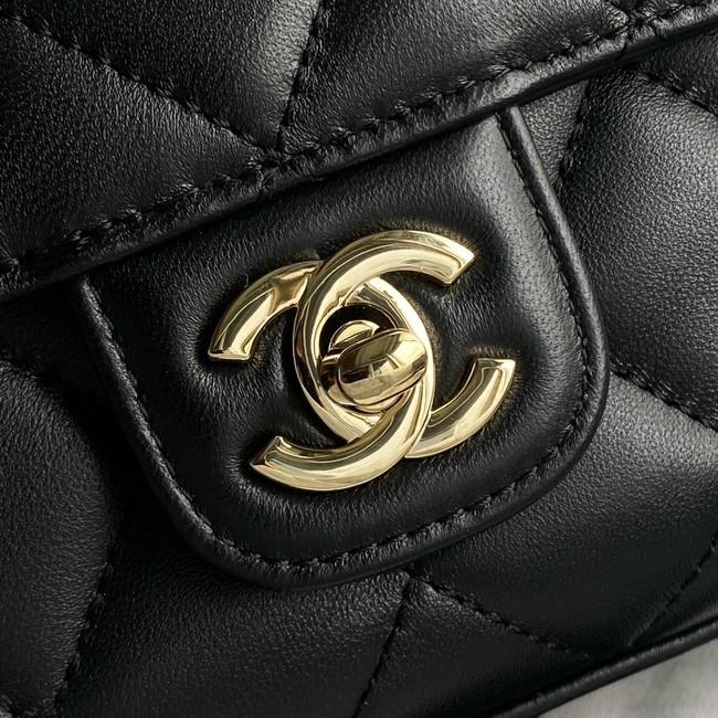 Chanel SMALL FLAP BAG WITH TOP HANDLE AS5111 black
