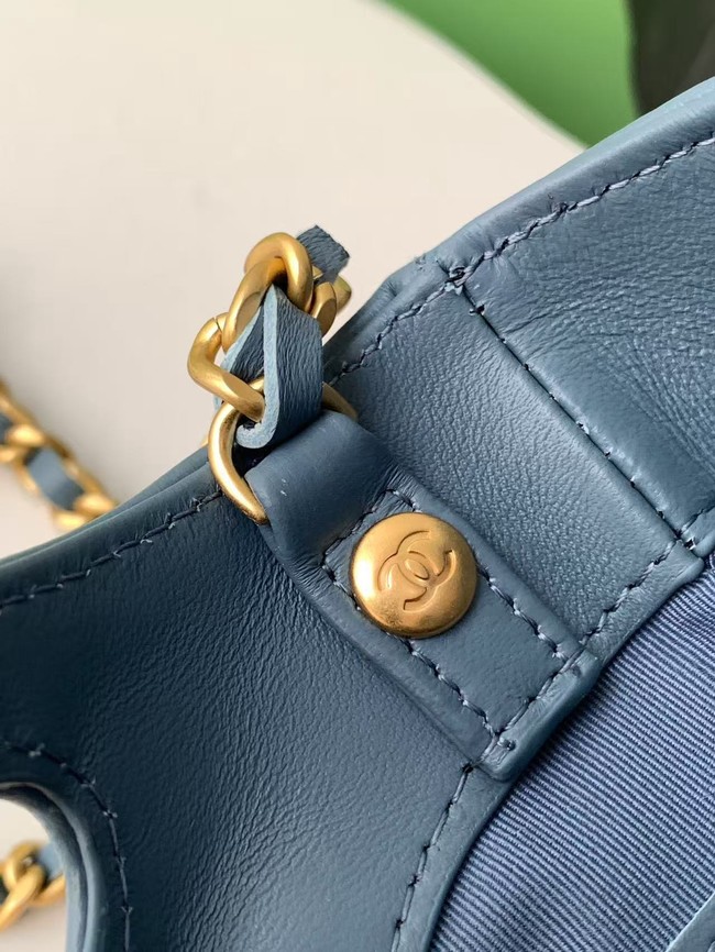 Chanel SUEDE mini 31 bag AP3656 blue