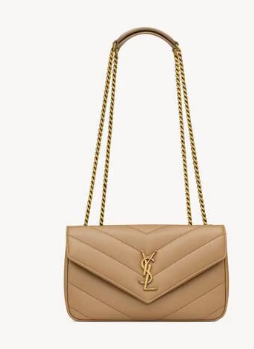 SAINT LAURENT LOULOU SMALL IN MATELASSE LAMBSKIN 801437 NATURAL TAN SAINT LAURENT LOULOU SMALL IN MATELASSE LAMBSKIN 801437 NATURAL TAN