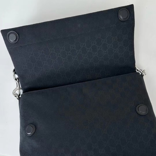 GUCCI GG CANVAS LARGE CROSSBODY BAG 821616 black