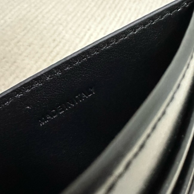 Celine CARD HOLDER TRIOMPHE IN SHINY CALFSKIN 10L833 black