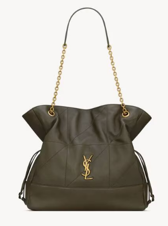 SAINT LAURENT JAMIE SHOPPING IN LAMBSKIN 809824 LIGHT MUSK