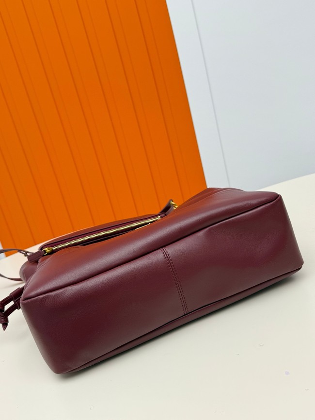 SAINT LAURENT JAMIE SHOPPING SMALL IN LAMBSKIN 833948 ROUGE CABERNET