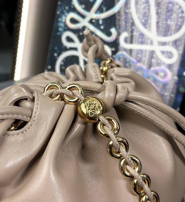 Loewe Napa Lamb Leather Flamenco Purse 80696 gray