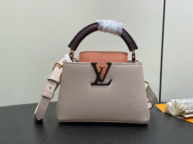 Louis Vuitton Ostrich Capucines BB M11908 Galet& Tan & Chocolate