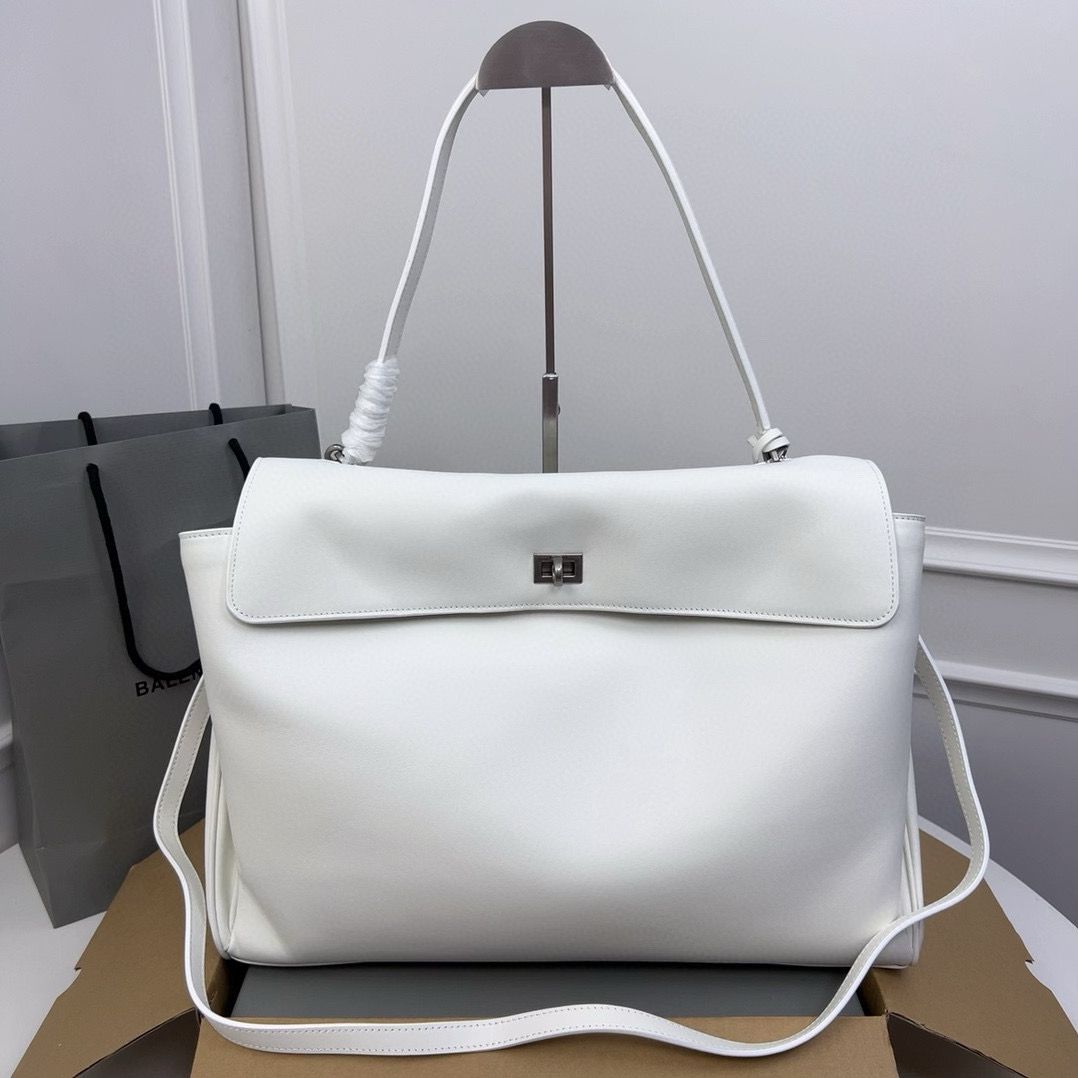 Balenciaga Rodeo Handbag Large smooth calfskin 795459 White