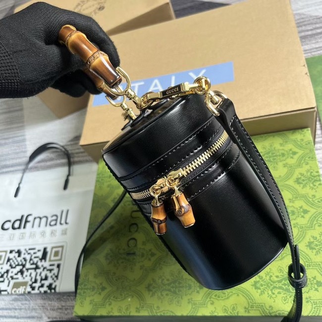 GUCCI MINI VANITY BAG WITH BAMBOO HANDLE 760200 black