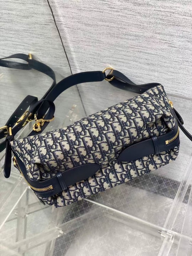 Dior Small D-Journey Bag M2416UNUO Blue Dior Oblique Jacquard