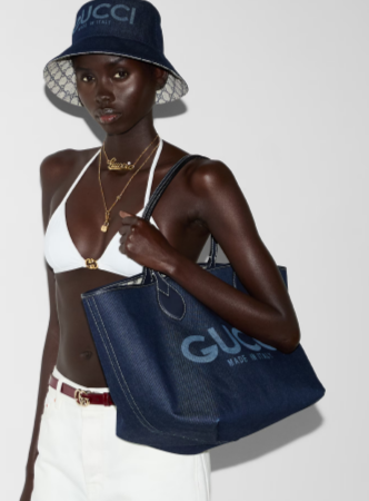 GUCCI TOTISSIMA MEDIUM REVERSIBLE TOTE 820481 Dark blue denim GUCCI TOTISSIMA MEDIUM REVERSIBLE TOTE 820481 Dark blue denim