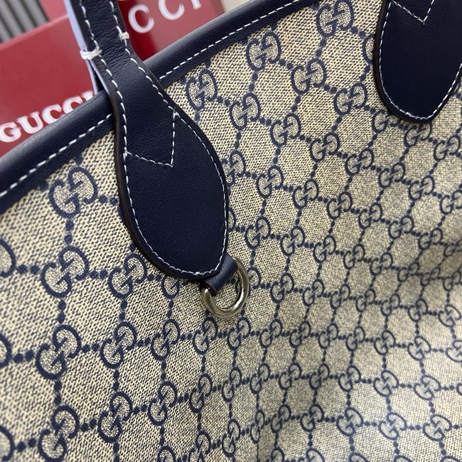 GUCCI TOTISSIMA SMALL REVERSIBLE TOTE 820496 Dark blue denim