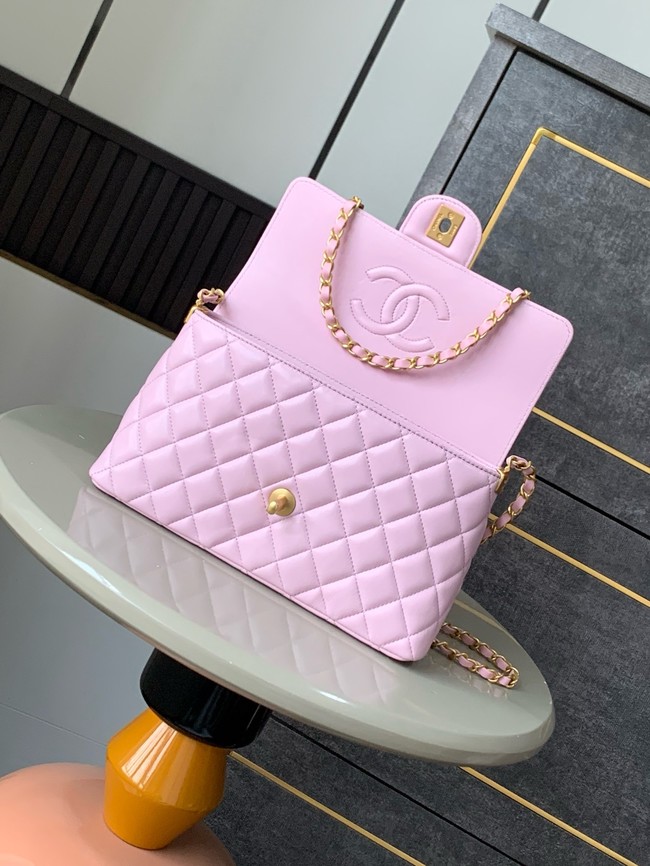 Chanel SMALL FLAP BAG WITH TOP HANDLE AS5356 pink
